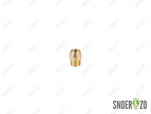 Verloop nippel conisch messing M10x1 buitendraad M8x1 binnendraad Verloop nippel conisch messing M10x1 buitendraad M8x1 binnendraad